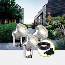  - Catalpa SET 3x LED 3W 230lm, + trafo + kabel, set zahradních LED reflektorů, Garden Lights	