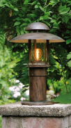AL 6523 - Venkovní lampa s podstavcem - úprava patinaV/Š 500/345 mm, cena na vyžádání