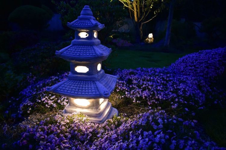 Japonský domeček s LED světlem - detail 