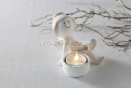 andělíček s čajovou svíčkou - vánoční led dekorace 
