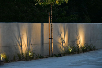 Dekorativní zahradní osvětlení betonového plotu, zahradní LED reflektor 
