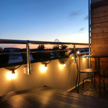 Osvětlení balkonu žárovkový řetěz 
