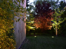 Osvětlení zadní části zahrady, zemní reflektor Rubum 