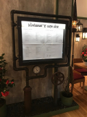 Robers, podsvícená tabule pro menu restaurace 